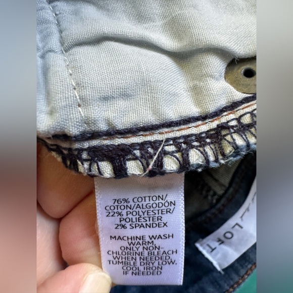 LOFT Curvy Skinny Women’s Blue Jeans. Five Pocket Zip Up. Size 8/29 - Picture 6 of 7